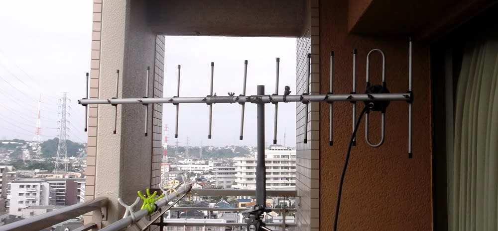 430MHz 12エレ八木アンテナを仮設 - JJ1WKN Log 430MHz 12エレ八木アンテナを仮設 - JJ1WKN Log