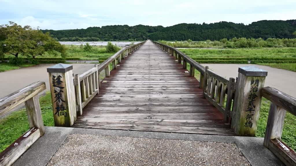 蓬莱橋 木造橋で世界最長 大井川 ランシモ