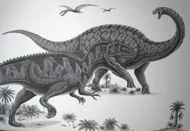 狩りをするギガノトサウルス 恐竜だいす記