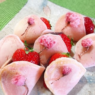 レシピコラム 41 いちご桜餅 ムキフムキよりマエムキ