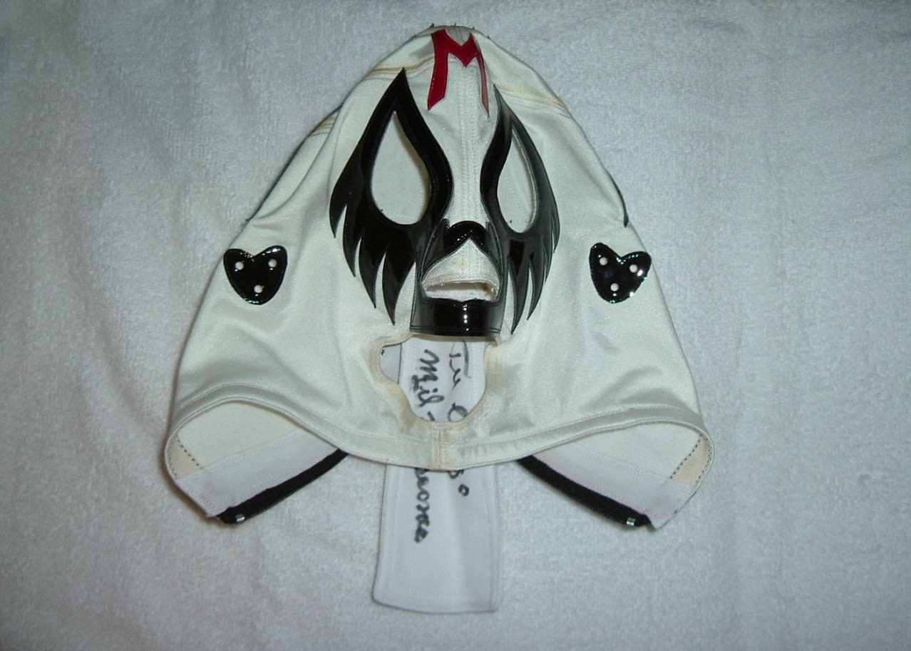 2007年7月27日)ミルマスカラスの実使用プロレスマスク【アロンカナレス製