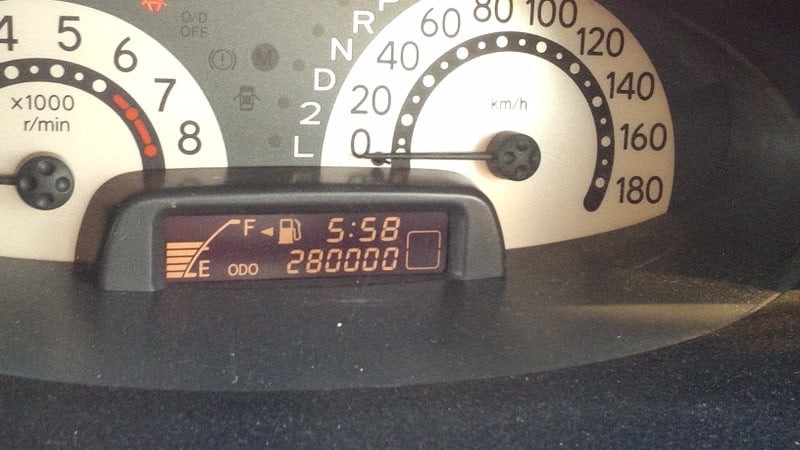 私の車 トヨタ ファンカーゴ が２８万キロを突破しました 菊池のぶひろの議会だより