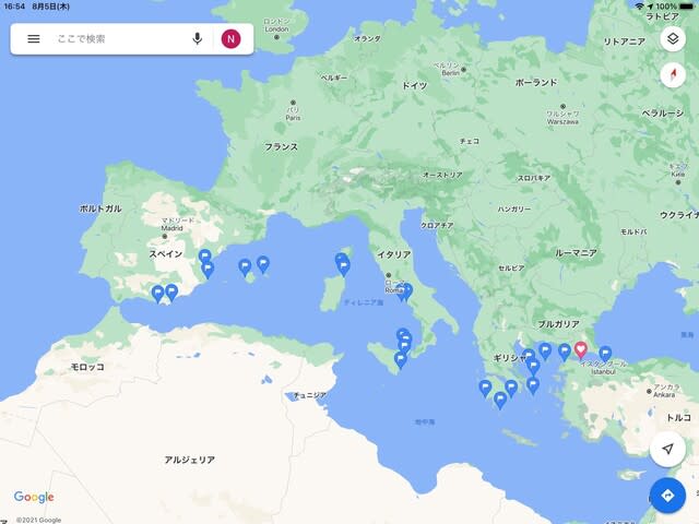 トルコ ギリシャ イタリア スペイン 航海スケジュール 景虎