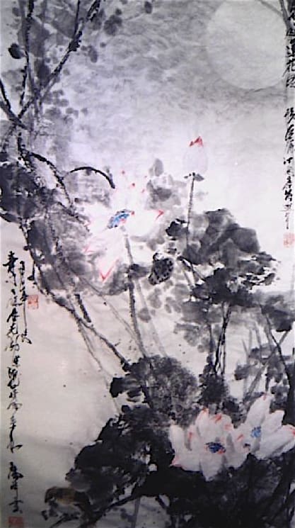 蓮の花みたいに - 渋谷表参道 嵐酔水墨画書道教室~一期一会の墨 蓮の花みたいに - 渋谷表参道 嵐酔水墨画書道教室~一期一会の墨