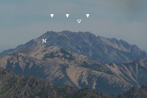 前穂高岳からの眺望 季節の変化