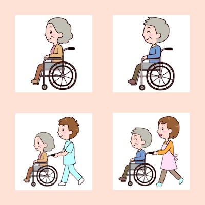 車椅子2 介護 医療 みさきのイラスト素材 素材屋イラストブログ