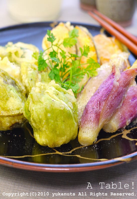 ふきのとうとみょうがの天ぷら Yukaナッツのお料理ブログ