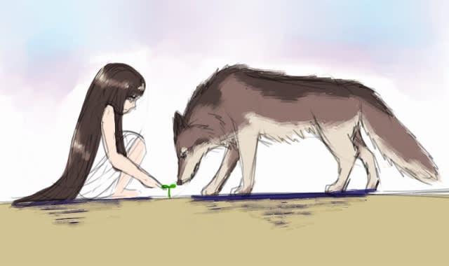 少女と狼