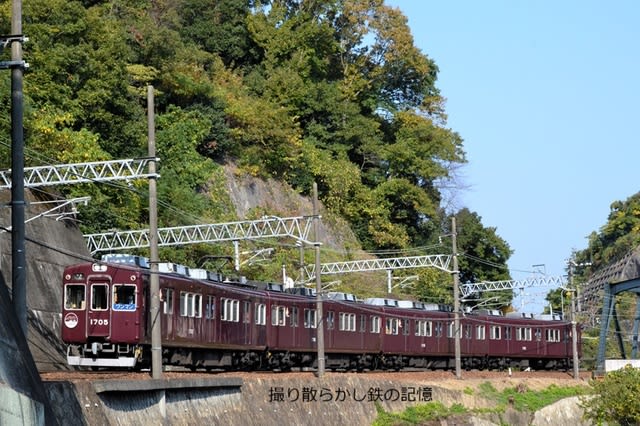 能勢電 鶯の森~鼓滝(2024.11.22) 旧阪急 1755F 普通 川西 能勢電 鶯の森~鼓滝(2024.11.22) 旧阪急 1755F 普通 川西