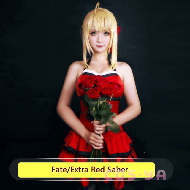 Fate Grand Order Fgo 真紅の現代衣装 赤セイバー ネロ ワンピース 激安コスプレ衣装の通販 販売