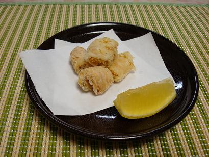 はるみの家めしグルメ料理 甘鯛と菜の花の小鍋と甘鯛のウロコの唐揚げ まえかわ はるみの家ごはんと陶芸