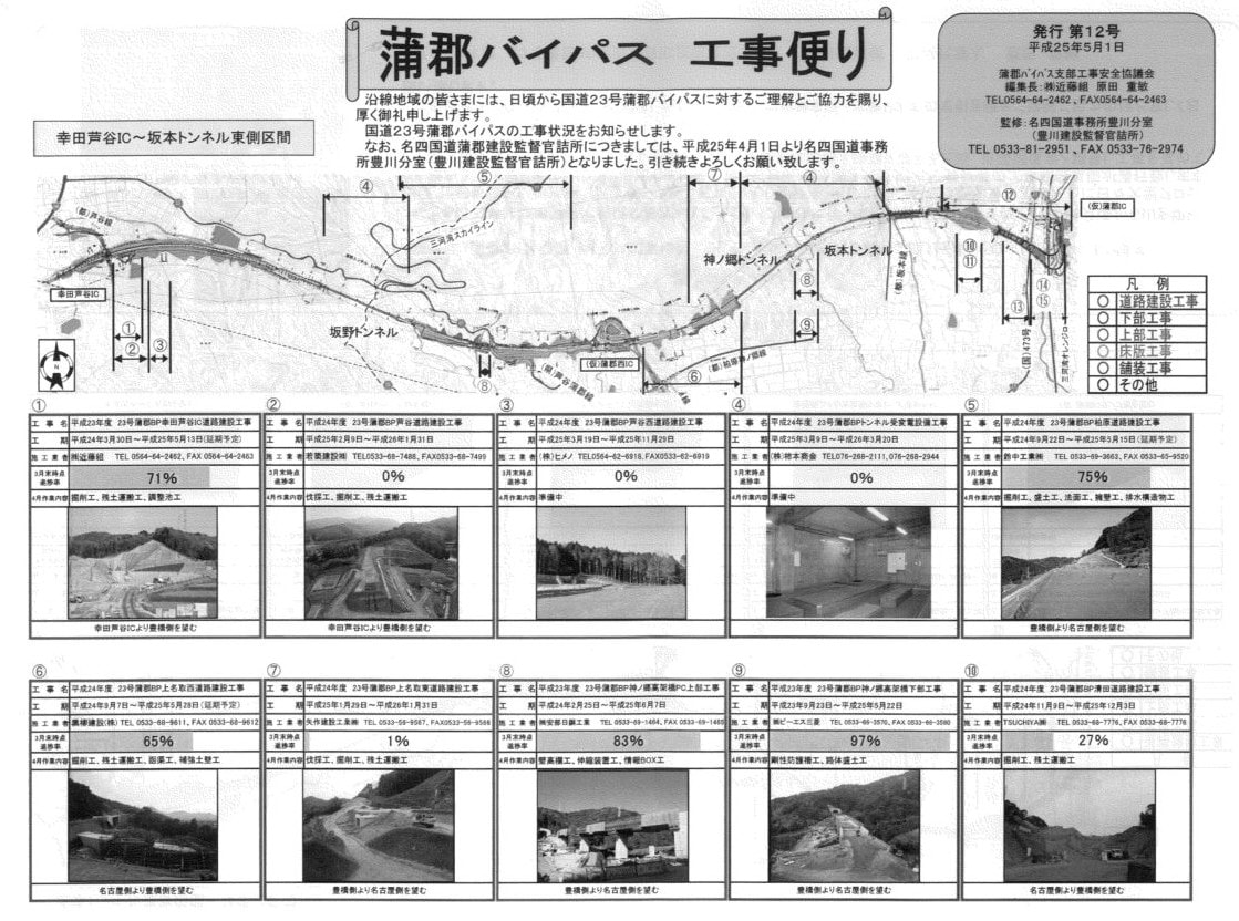 国道23号蒲郡バイパス工事便り第12号 竹内しげやす 市政チャレンジ日記