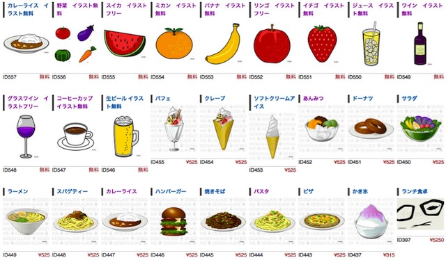 食べ物系のイラスト無料素材も多数あり デザインとイラストとアバター