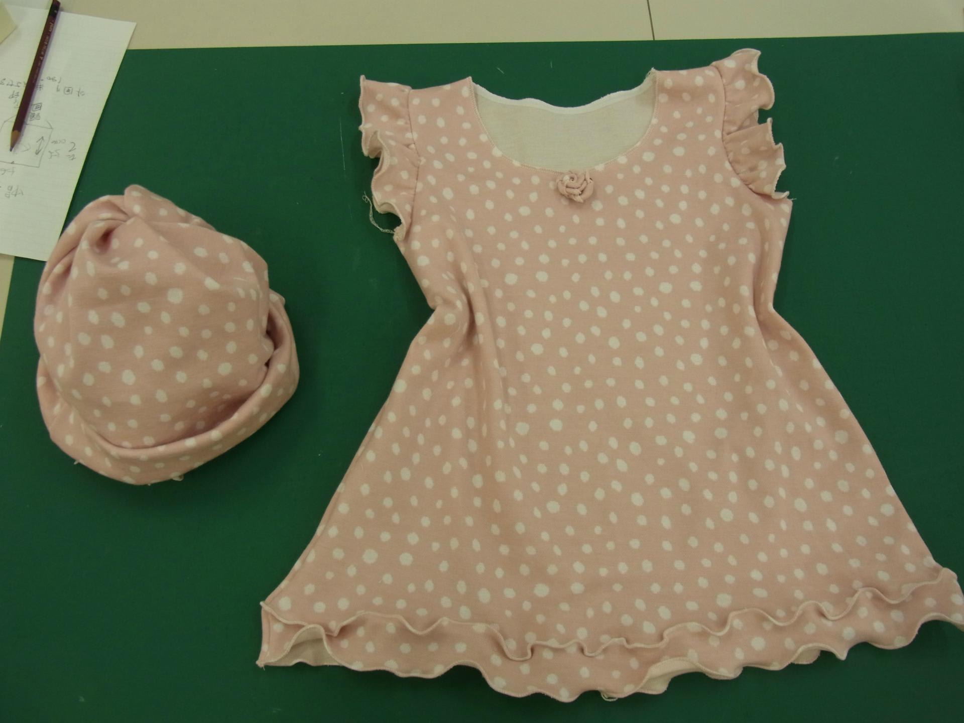女児ジャンパースカート型紙ｕｐ フリルギャザーの寄せ方 Tanaka式カットソー教室ブログ