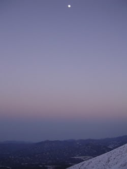 硫黄岳山荘から見る夕暮れ