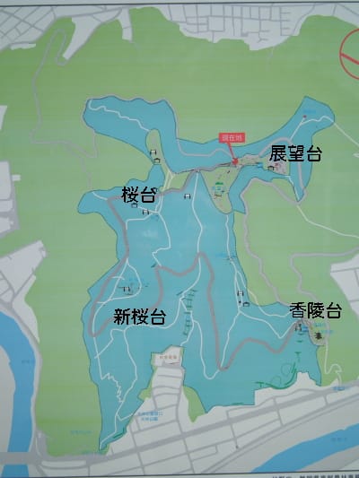 香貫山案内図