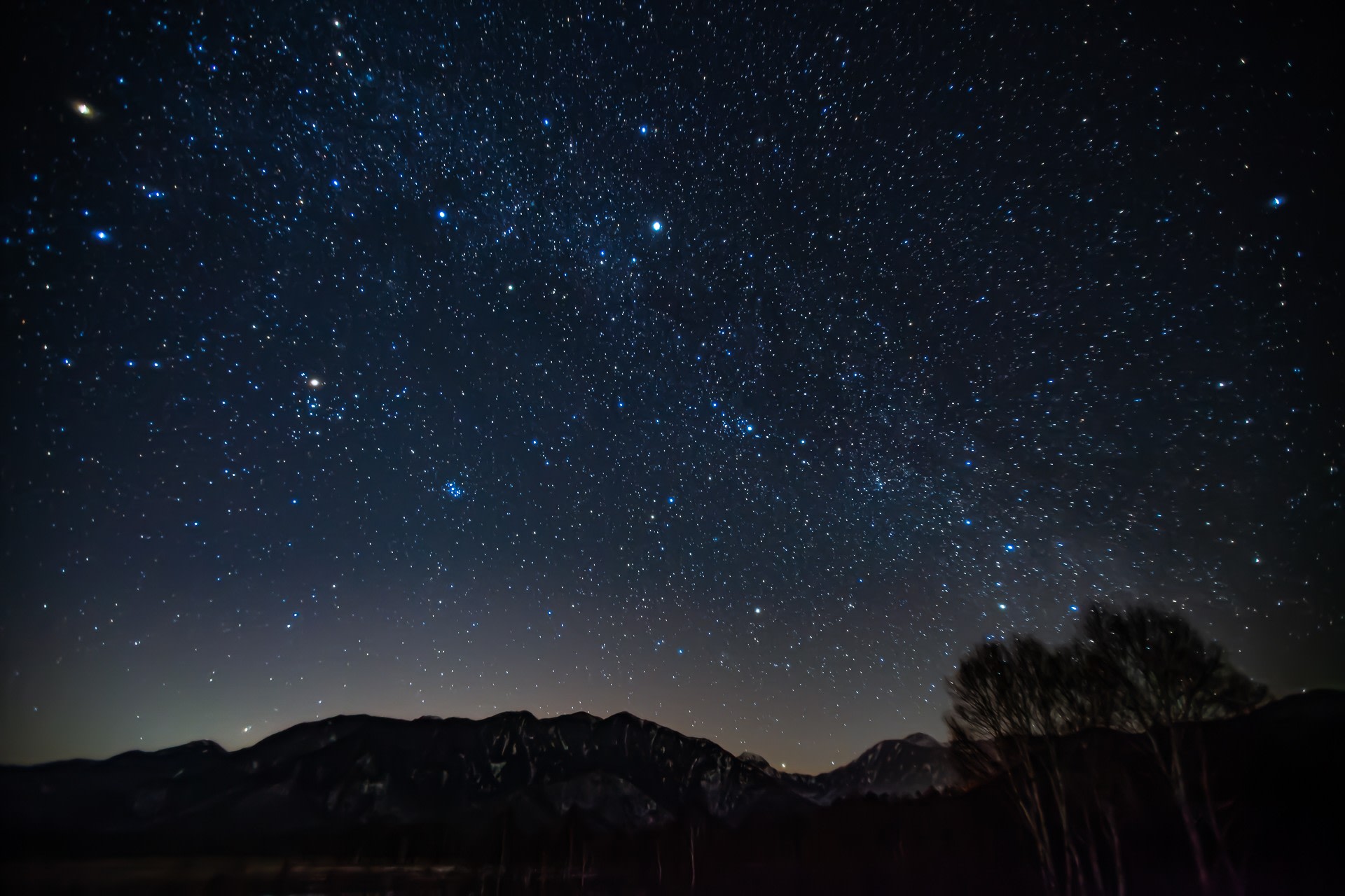 戦場ヶ原の星景写真