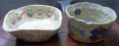深鉢と抹茶茶碗