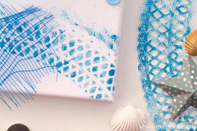 Fabric Stenciling with Lace