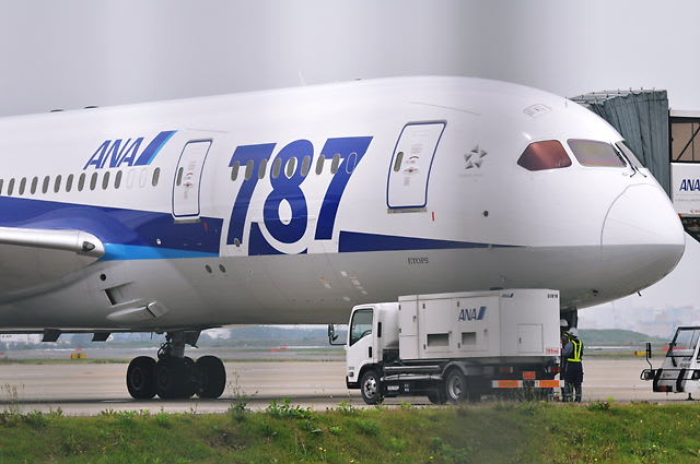 レア！ANA787-8 JA805A 1/200 羽田空港滑走路台座モデル（駿河屋