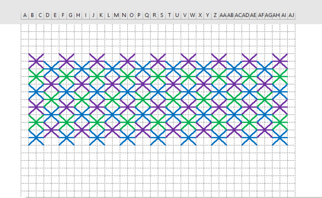 エクセルで刺し子図案 小花 方眼 - 豪暮らしの覚え書き