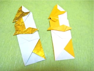 キツネの箸袋おりがみ2 創作折り紙の折り方