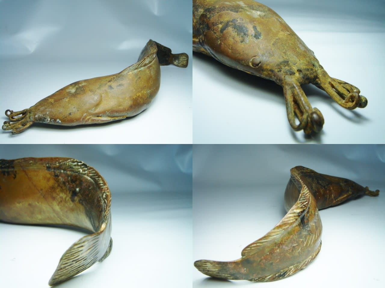金工細工師 鋳銅 鯰(ナマズ)の彫刻 - コージーアンティークの日記