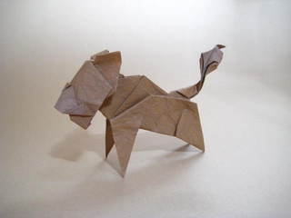 ライオン メス のおりがみ 創作折り紙の折り方