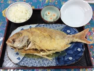 政良サシミ屋 店 鯛のバター焼き 沖縄での一人暮らし