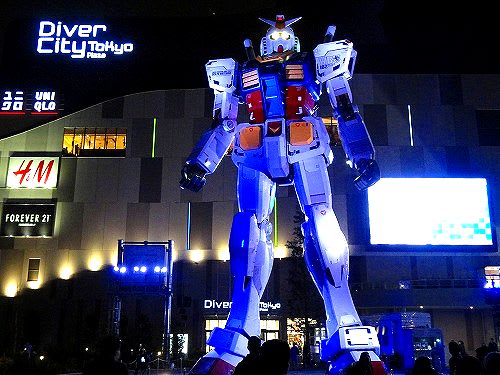 お台場ガンダム 夜 りんたろうのきときと日記
