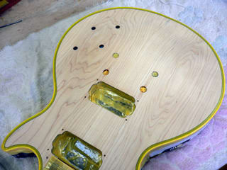 オービル レスポール 再塗装開始 Abe Guitars