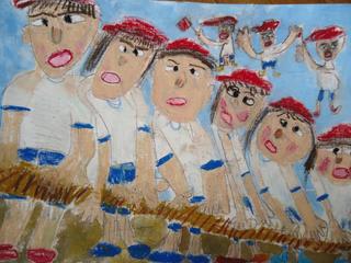 学童美術展 運動会の絵がんばりました 1年生ブログ