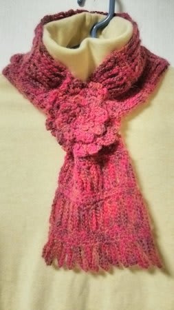 かぎ編みで 可愛いマフラー出来ました 毎日 編み物生活