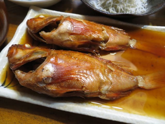ノドグロ ユメカサゴ の煮魚 遊木民のアトリエ