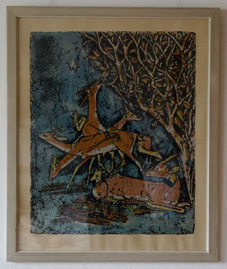 絵画 リトグラフ 3/10 フランス 共箱 1994年 楽天市場】荻須 高徳「ラ グランジュ オーベル通り（パリ