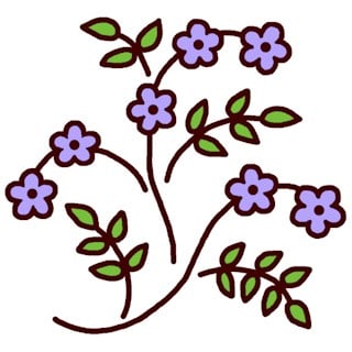 2 いろいろな花 花のモチーフ 図案 ミニカット 素材屋イラストブログ
