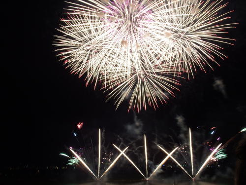 ２０１５年諏訪湖祭湖上花火大会で見た花火（9）　上下競演