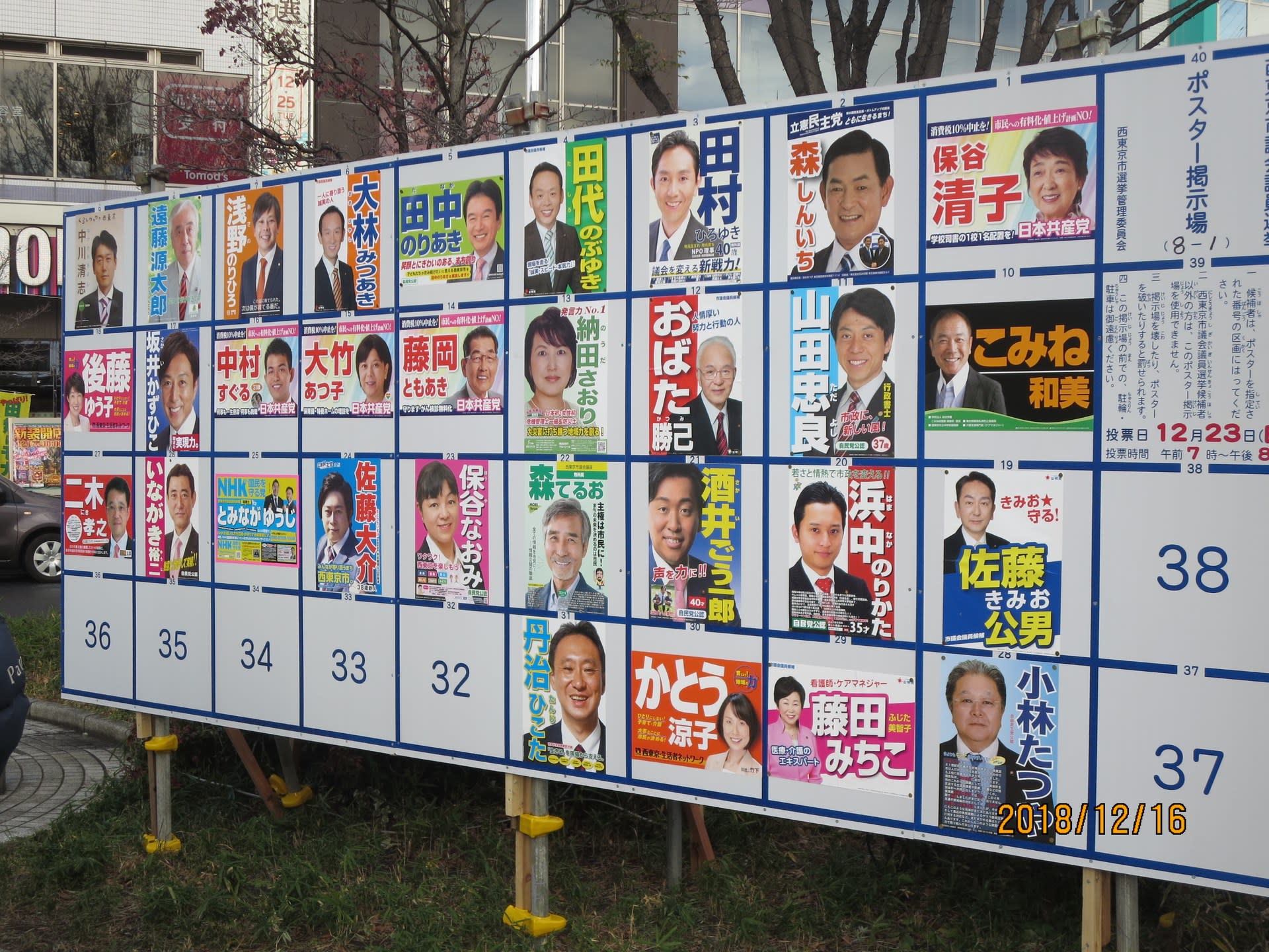 西 東京 市 市長 選挙