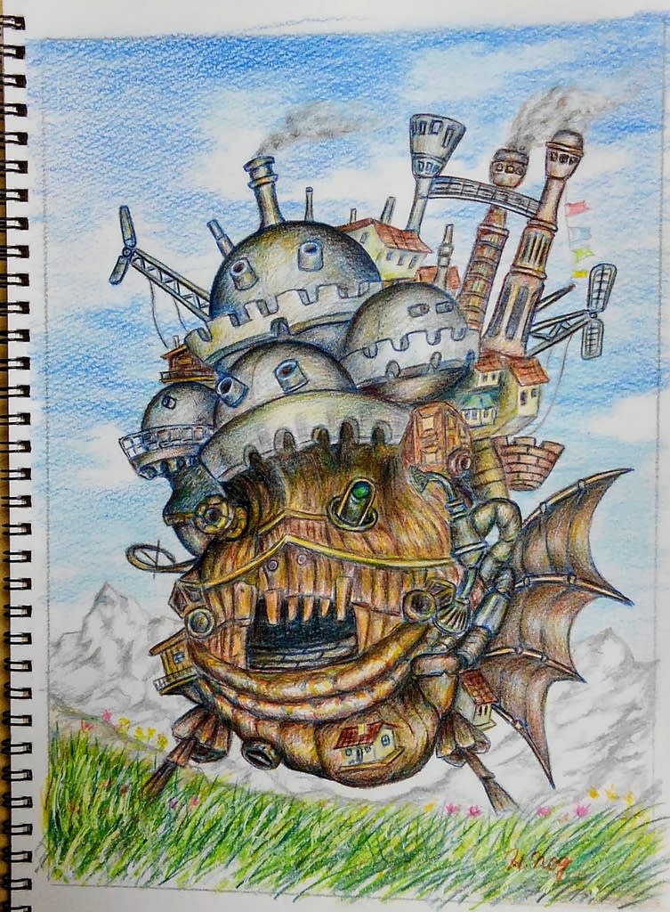 ハウルの動く城』を描いてみました。 - ノグブラック『夢色アート』 ハウルの動く城』を描いてみました。 - ノグブラック『夢色アート』