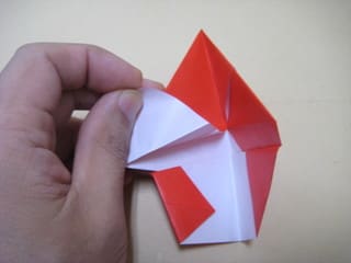 サンタクロースの箸袋の折り方補足説明 創作折り紙の折り方