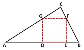 三角形に内接する正方形の作図法の補足 東久留米 学習塾 塾長ブログ