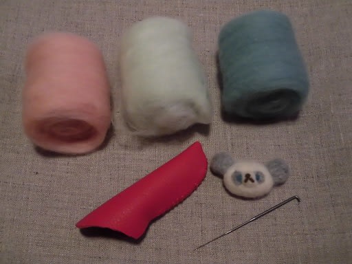 羊毛フエルト用革指サックを作ってみました 作り方です Atelier M