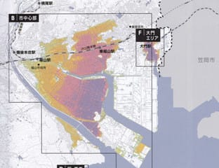 津波ハザードマップ（市中心部と大門エリア）