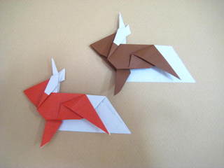 鹿の箸袋おりがみ 創作折り紙の折り方