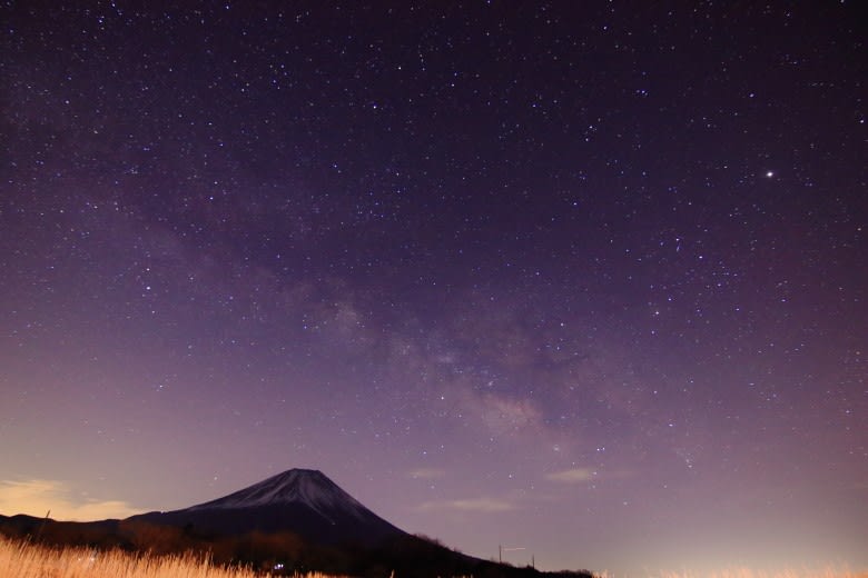 Iss捉えられず 朝霧高原 平成30年2月28日 山梨百名山から見る風景