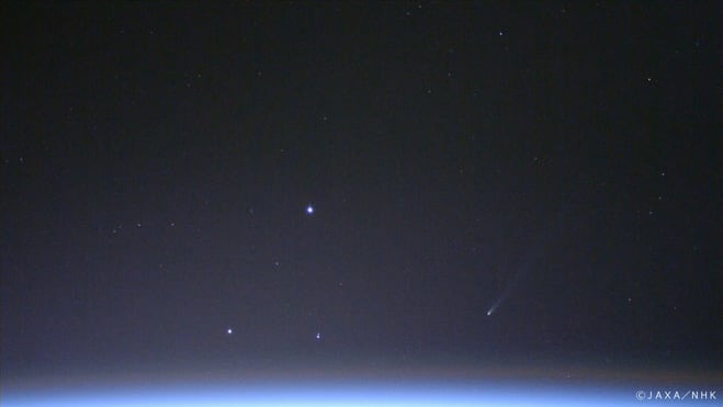 ISSからのアイソン彗星