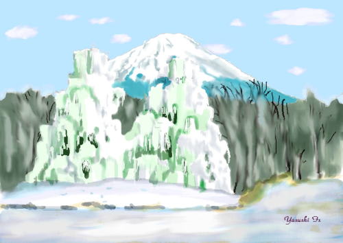 パソコンで描く　「富士山」