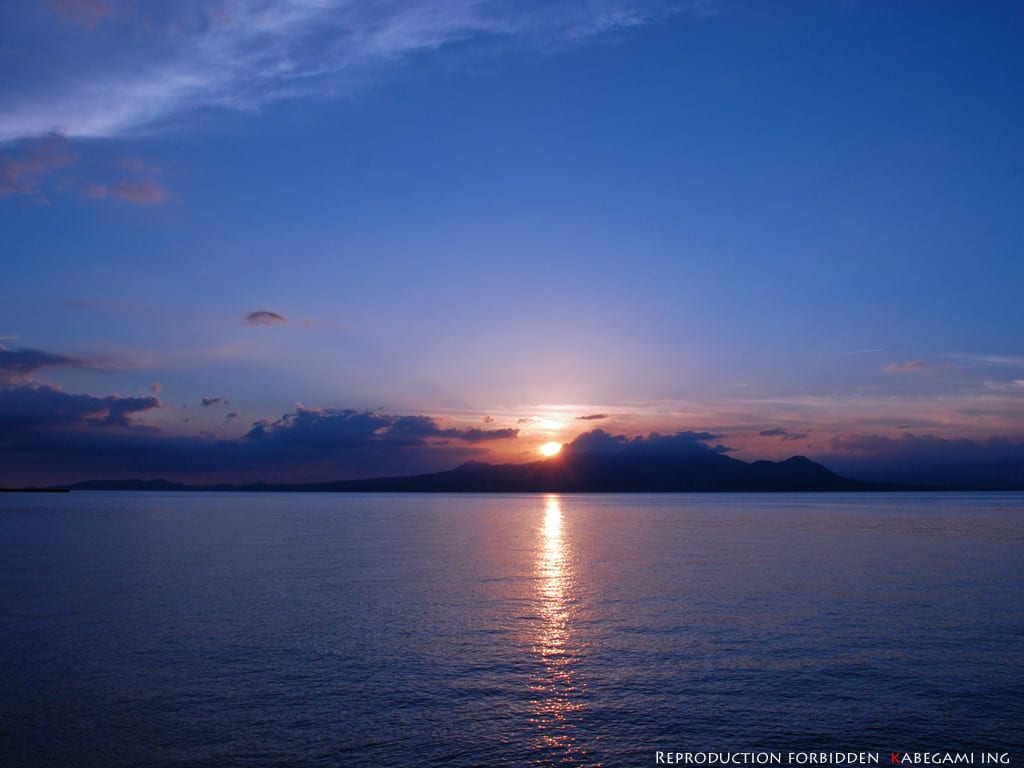 夕陽の見える風景 壁紙ing管理人の写真ブログ