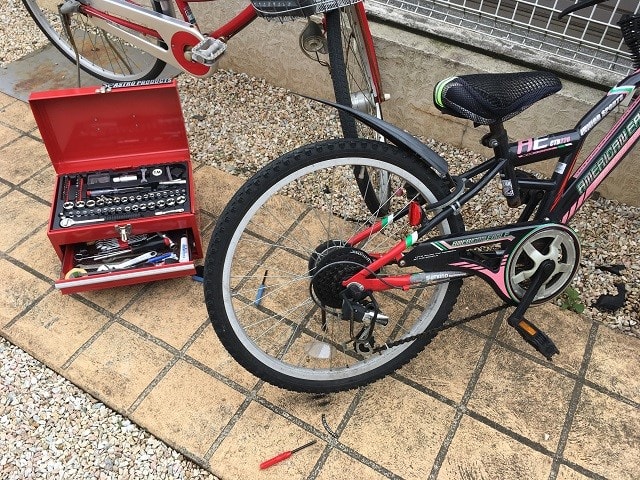 子供用自転車 変速機の調整 シマノ製 Delicaのある家族