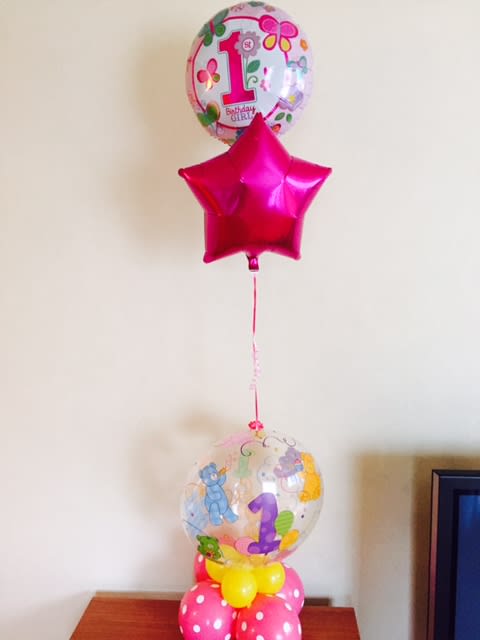 １歳誕生日プレゼントなら女の子に人気の１歳誕生日バルーン バルーンギフトはバルーンコネクション お問い合わせa Balloonconnection Jp